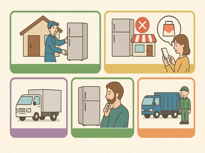 冷蔵庫を処分する6つの方法とそれぞれの費用