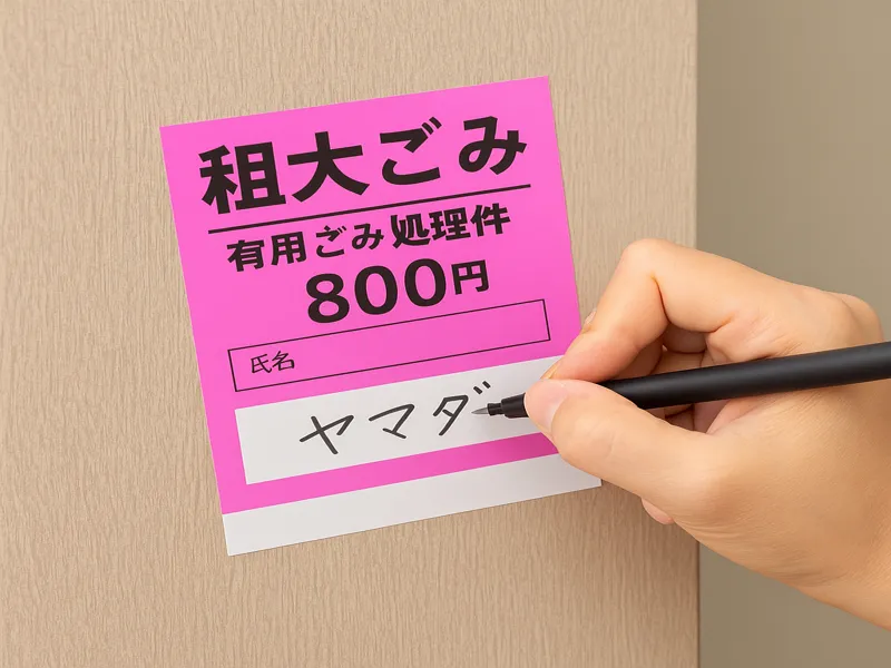 粗大ゴミシールの貼り方・書き方の正しい手順